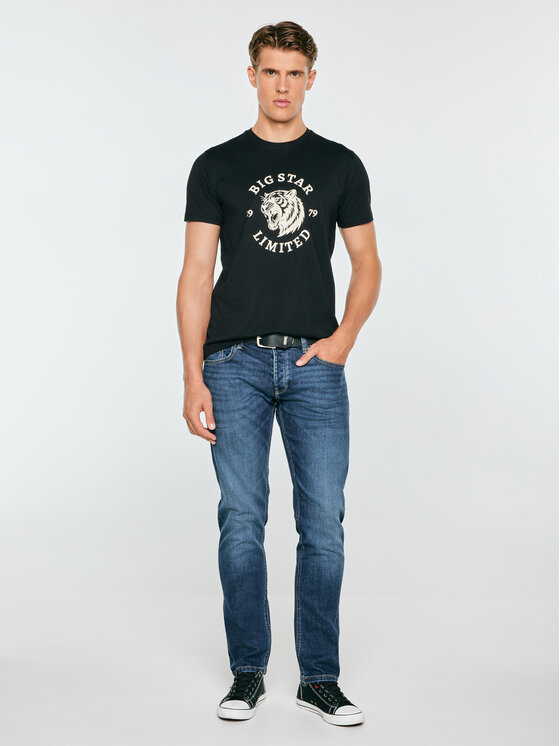 BIG STAR BIG STAR T-Shirt RENNER Czarny Basic Fit