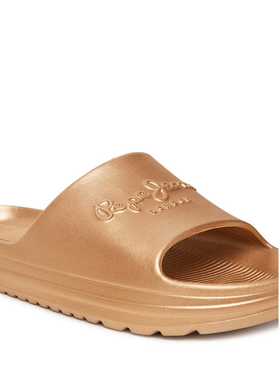 Pepe Jeans Pepe Jeans Şlapi Beach Slidemet PLS70165 Auriu