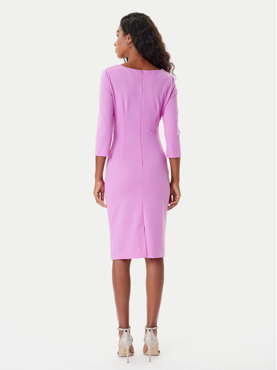 Rinascimento Rinascimento Koktel haljina CFC0126154003 Ružičasta Slim Fit
