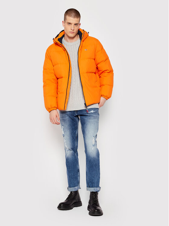 Tommy Jeans Tommy Jeans Kurtka puchowa Essential DM0DM12171 Pomarańczowy Regular Fit