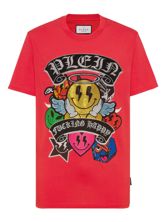 PHILIPP PLEIN PHILIPP PLEIN T-Shirt 22609 Czerwony Regular Fit