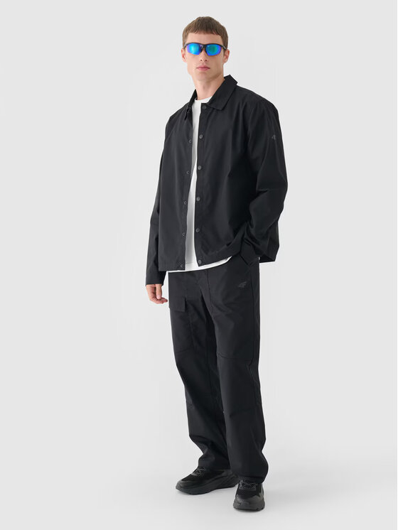 4F 4F Μπουφάν μεταβατικό 4FRSS24TTJAM0887-20S Μαύρο Regular Fit