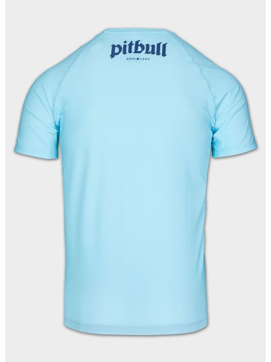 PITBULL PITBULL Koszulka techniczna LOGO PALMS Niebieski Regular Fit