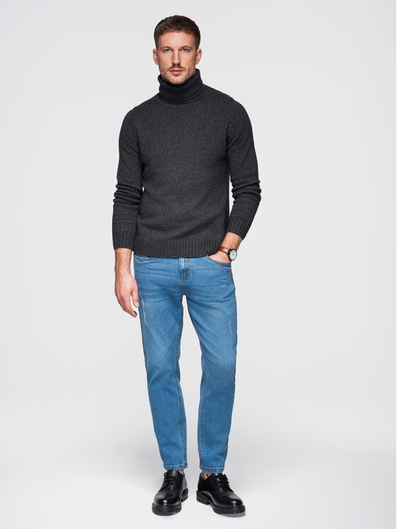 Ombre Ombre Jeansy OM-PADP-0241 Niebieski Regular Fit