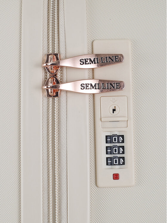 Semi Line Semi Line Голям куфар T5686-3 Екрю