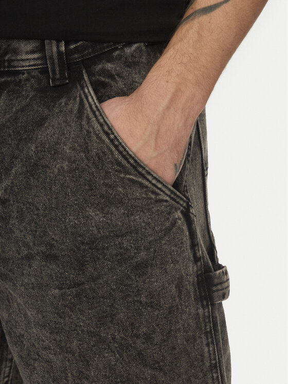 Vans Vans Kratke traperice Drill Chore VN0A7S4S Crna Loose Fit