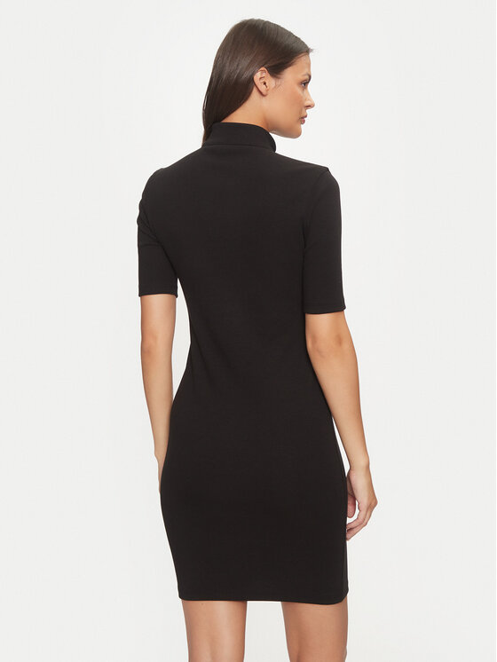 HUGO Hugo Vsakodnevna obleka Nasiia 50520086 Črna Slim Fit