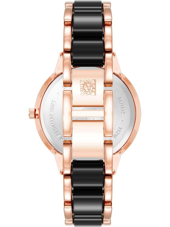 Anne Klein Anne Klein Zegarek AK-1412BKRG Różowe złoto