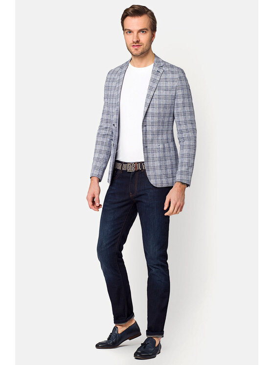 Lancerto Lancerto Jeansy Inwood Granatowy Slim Fit