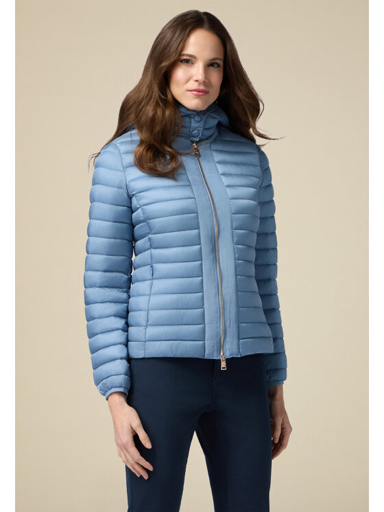 Oltre Oltre Giubbotto piumino F582R001388N004 Turchese Slim Fit