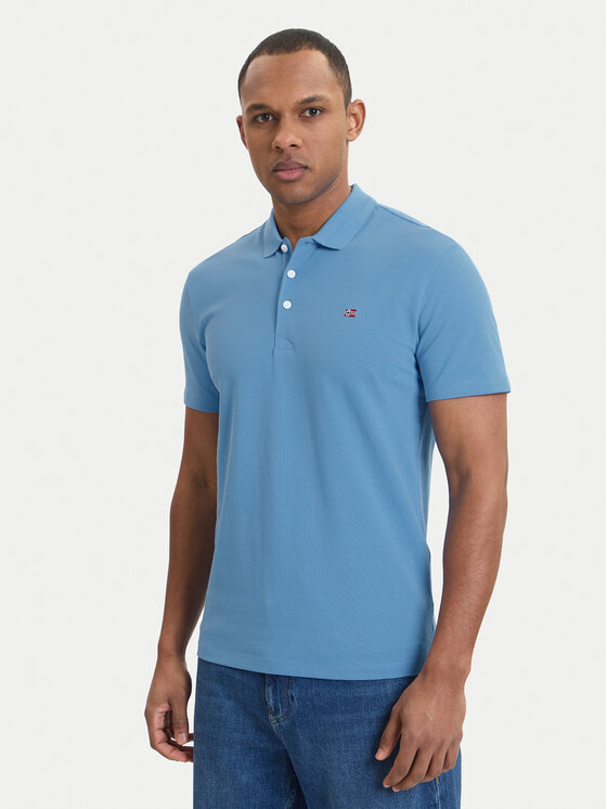 Napapijri Napapijri Polo marškinėliai Ealis NP0A4H8B Mėlyna Regular Fit