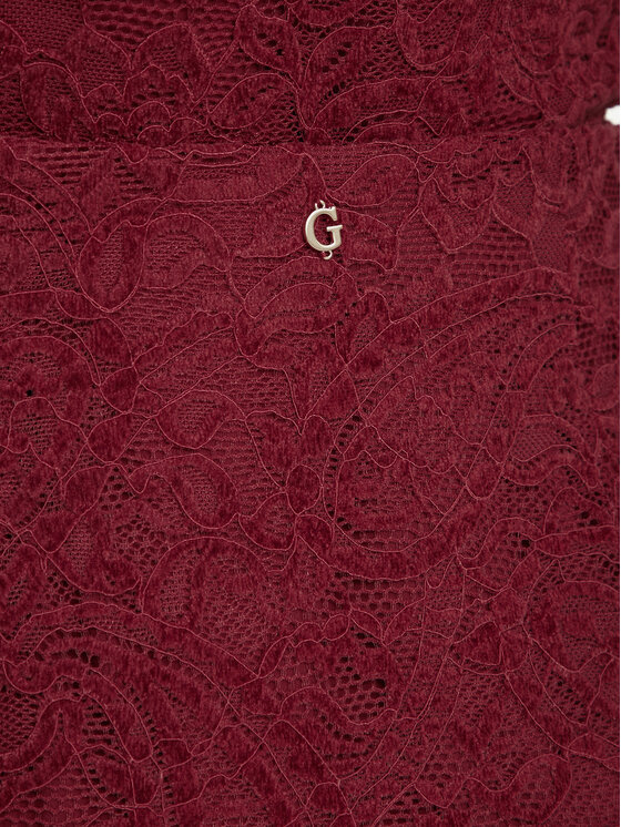 Guess Guess Spódnica mini W6BD59 K7909 Bordowy Regular Fit