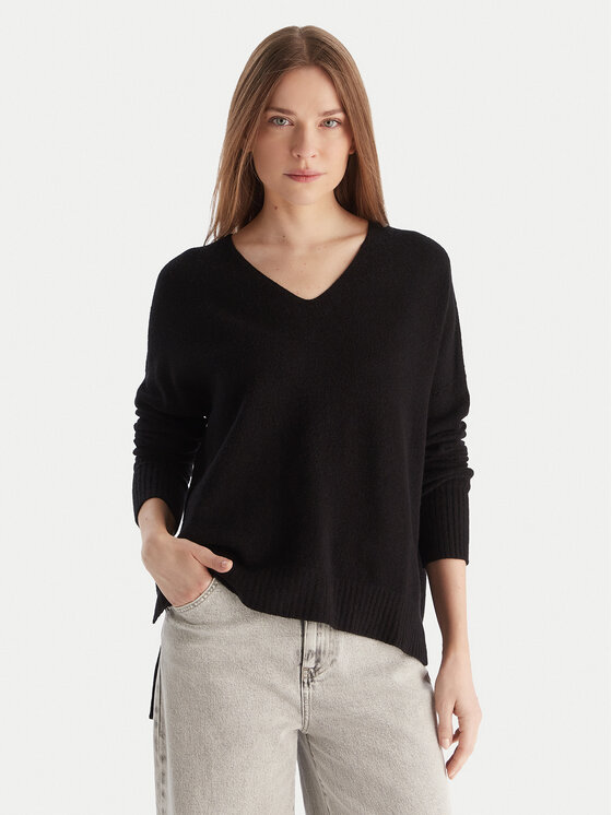 Kontatto Sweter 3M0842C Czarny Relaxed Fit