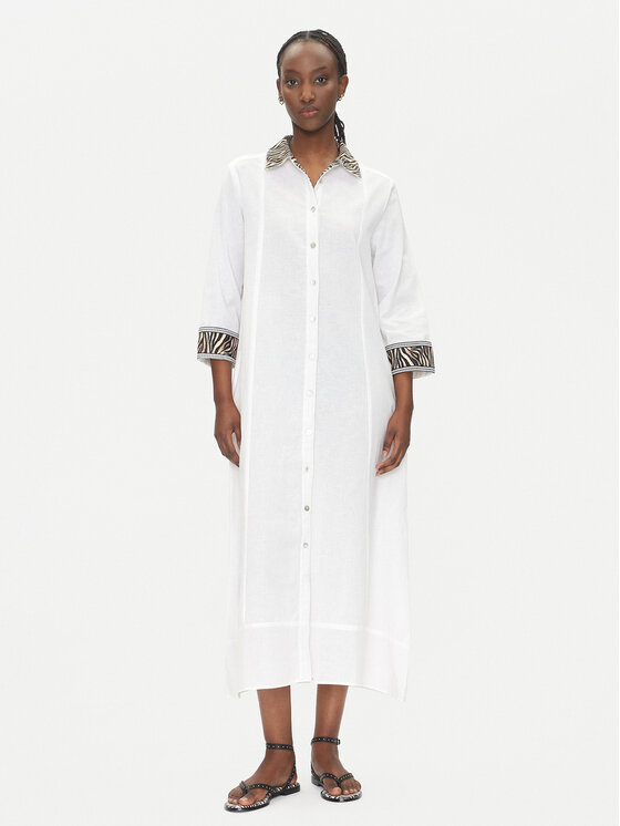 LOLA CASADEMUNT LOLA CASADEMUNT Vestito chemisier LS2516042 Bianco Relaxed Fit