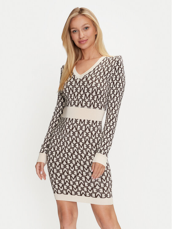 Marciano Guess Úpletové šaty 4YGK74 5036Z Béžová Regular Fit