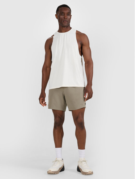 4F 4F Szorty sportowe TRAINING Khaki Regular Fit