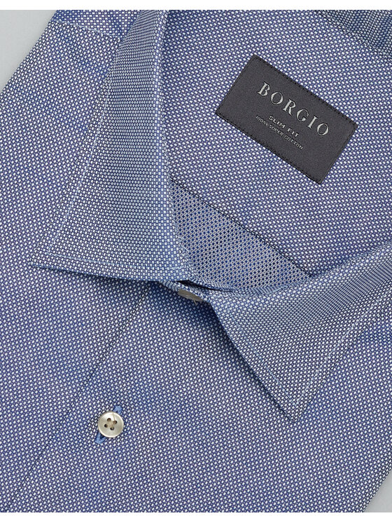 Borgio Borgio Koszula canosa Niebieski Slim Fit