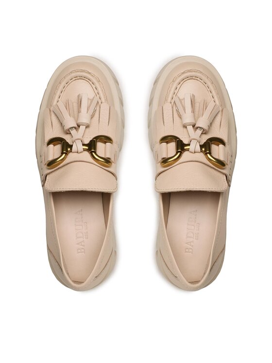 Badura Badura Loafersy PALMI-23SS11171 Beżowy