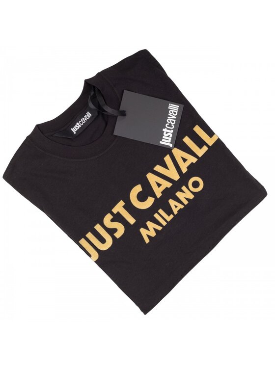 Just Cavalli Just Cavalli T-Shirt 78OAHT06 78PM601 899 Czarny Regular Fit