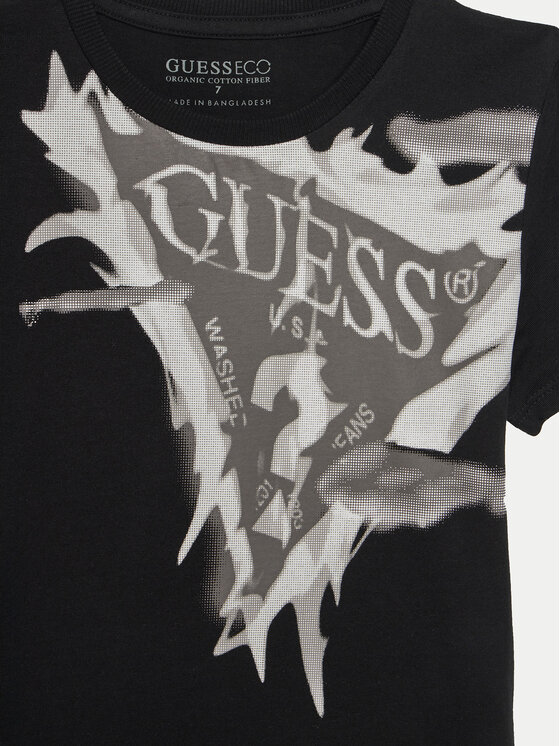 Guess Guess Футболка L5GI20 K8HM4 Чорний Regular Fit