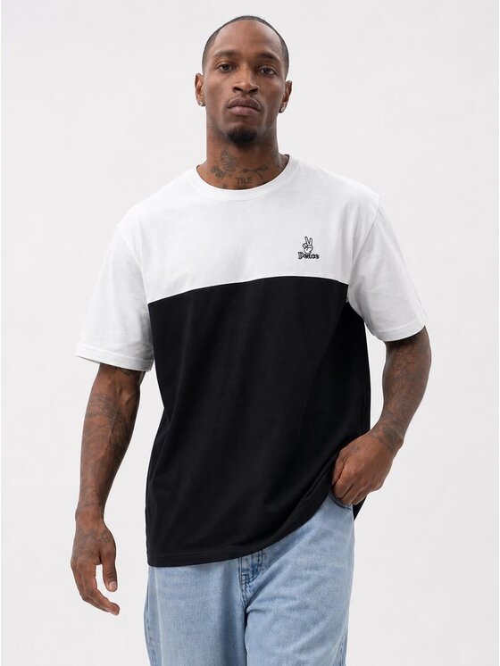 MyStars MyStars T-Shirt Peace 132432 Czarny Regular Fit