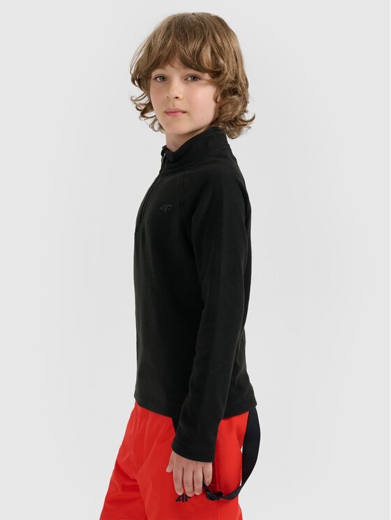 4F 4F Felpa di pile 4FJRAW25UFLEM072-20S Nero Regular Fit