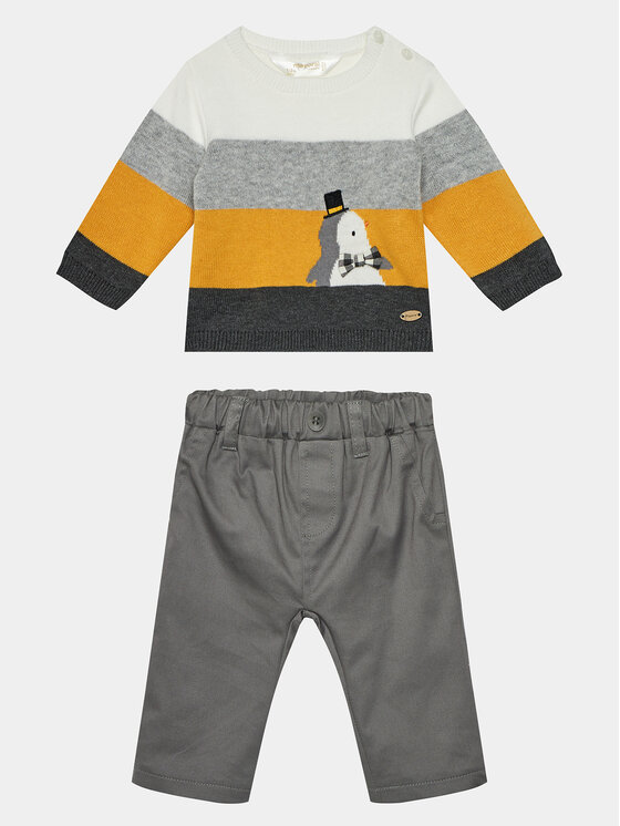 Mayoral Mayoral Completo pullover e pantaloni di tessuto 2.521 Grigio Regular Fit