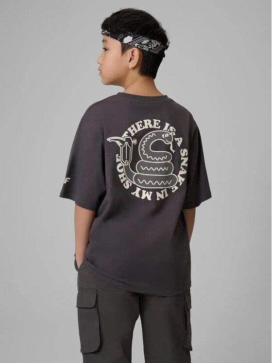 4F 4F T-Shirt 4FJWSS26TTSHM2813-22 Szary Active Fit