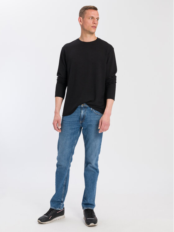 Cross Jeans Cross Jeans Longsleeve 15875-020 Czarny Regular Fit
