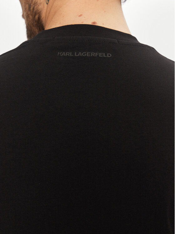 KARL LAGERFELD KARL LAGERFELD Футболка 755198 551221 Чорний Regular Fit