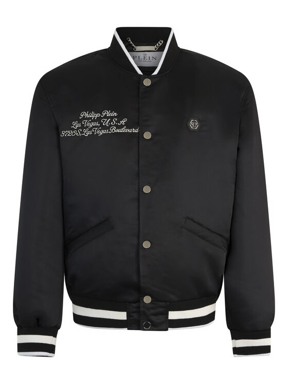 PHILIPP PLEIN PHILIPP PLEIN Kurtka bomber 29813 Czarny Regular Fit
