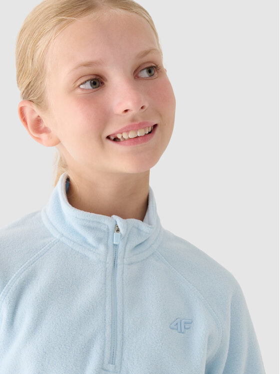 4F 4F Fleecová mikina 4FJRAW24UFLEU062-25S Sivá Regular Fit