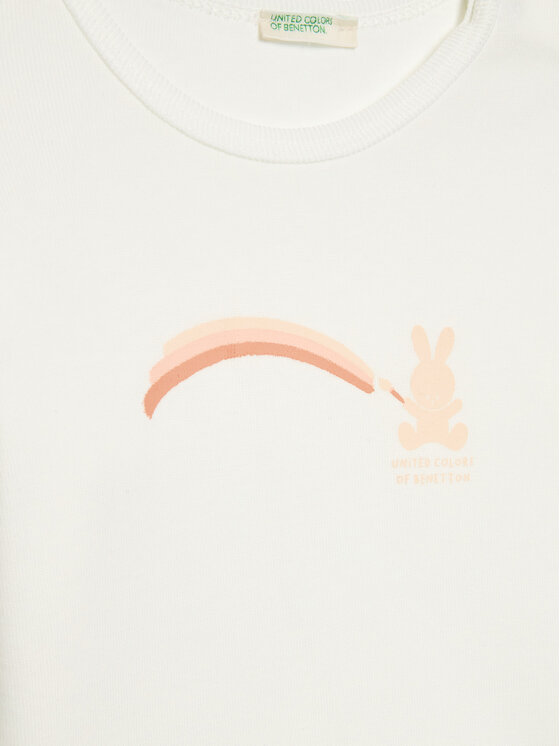 United Colors Of Benetton United Colors Of Benetton Halenka 3I9WA1001 Bílá Regular Fit