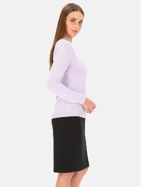 Potis & Verso Potis & Verso Sweter Mai Fioletowy Slim Fit