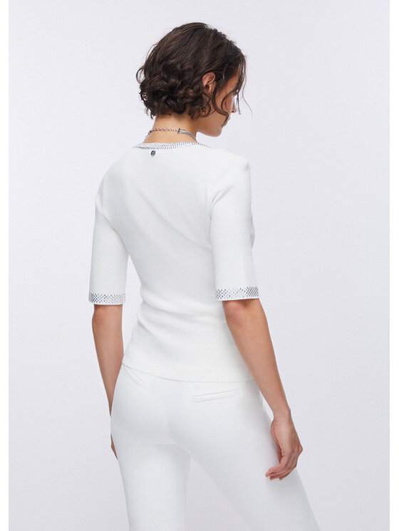 Liu Jo Liu Jo Maglione WA6222MS55N10701 Bianco Regular Fit