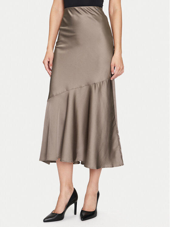Guess Guess Midi szoknya New Linda W4YD1B WF1T2 Barna Regular Fit
