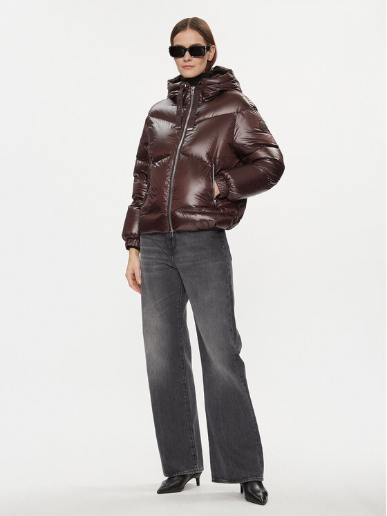Woolrich Woolrich Pernata jakna Aliquippa CFWWOU0927FRUT3085 Smeđa Regular Fit