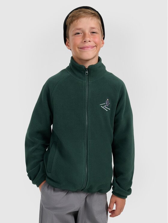 4F 4F Felpa di pile 4FJRAW25TFLEM438-40S Verde Regular Fit