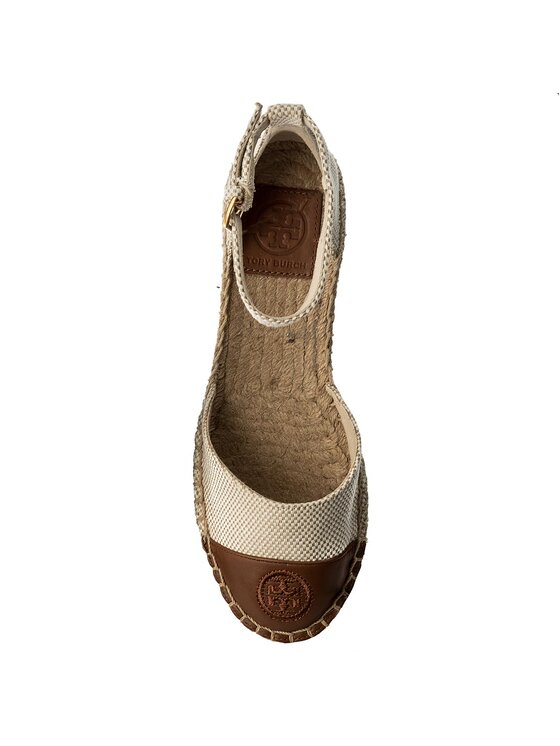 Tory Burch Espadrilles Color Block Ankle Strap Espadrille 47027 Beige Modivo