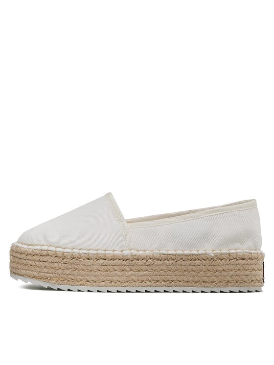 Tommy Jeans Tommy Jeans Еспадрили Flatform Espadrille EN0EN02078 Бял