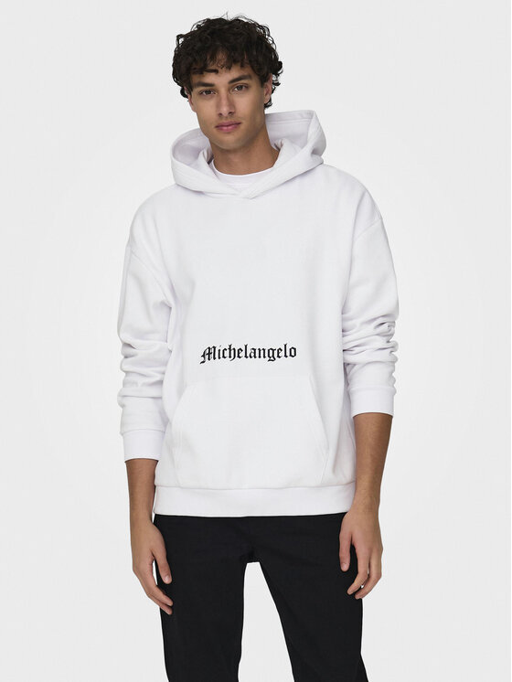 Only & Sons Only & Sons Sweatshirt Apoh 22028208 Weiß Relaxed Fit