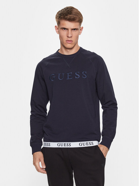 Guess Guess Mikina U3YQ01 KBS91 Tmavomodrá Regular Fit