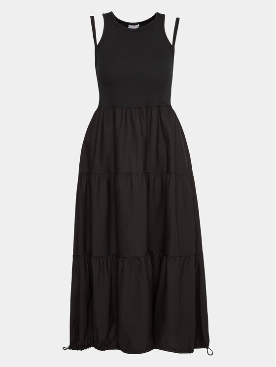 Deha Rochie de zi D83740 Negru Regular Fit D83740 imagine noua