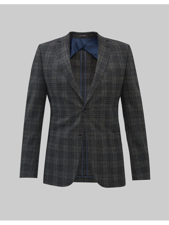 Borgio Borgio Marynarka friddani Szary Slim Fit
