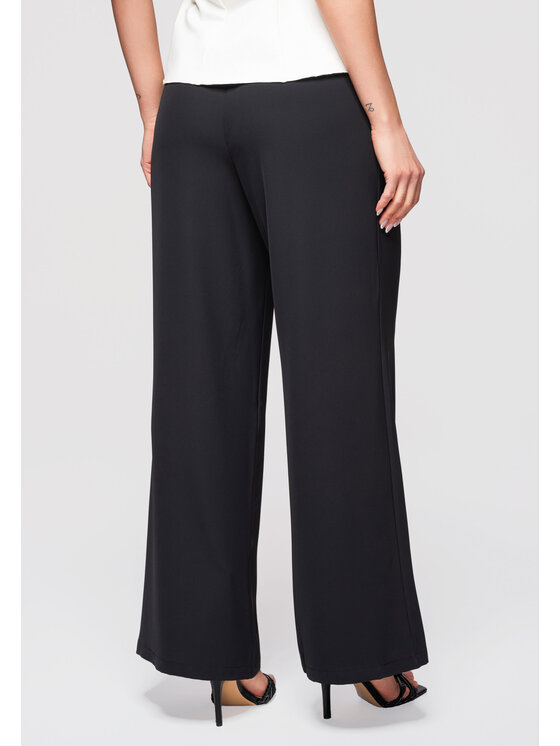 Ombre Ombre Spodnie materiałowe OW-PA-E0009 Czarny Relaxed Fit