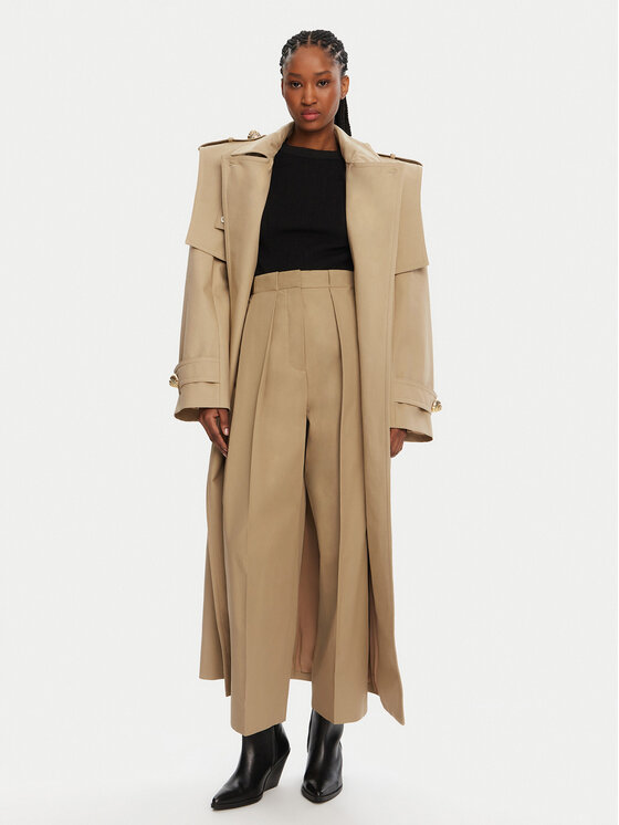 Balmain Balmain Riidest püksid DF0PQ315CF47 Beež Regular Fit