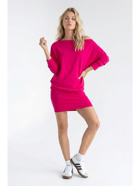 FIGL FIGL Každodenní šaty M1345 Světle fialová Loose Fit