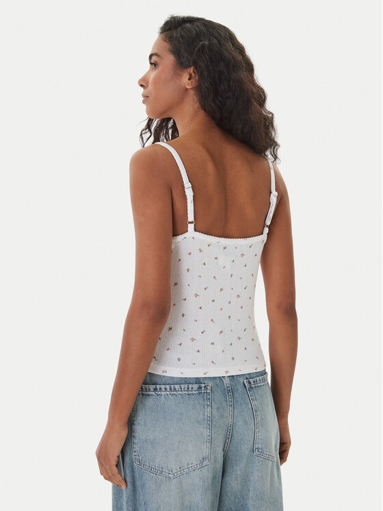 Guess Jeans Guess Jeans топ W6GPB5 KH172 Бял Regular Fit