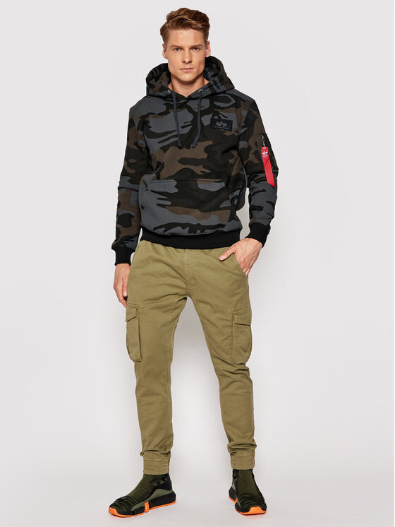 Alpha Industries Alpha Industries Суитшърт Print Camo 178318C Сив Regular Fit