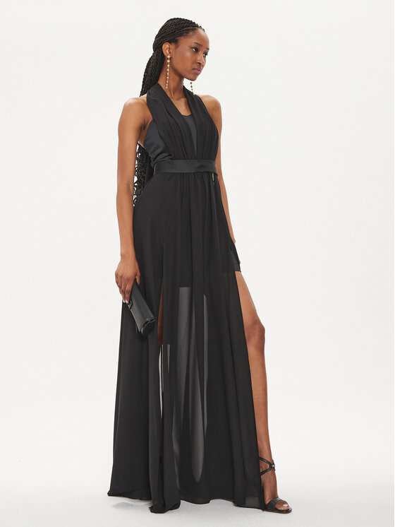 Fracomina Fracomina Abendkleid FQ24SD3018W41201 Schwarz Regular Fit